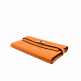 thumbnail kelly long wallte espom orange phw stamp n ghw - L'UXE LINK