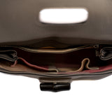 thumbnail grey leather top handle flap bag - L'UXE LINK