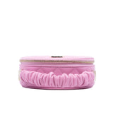 thumbnail oval top handle vanity case in leather pink ghw  seri 32 - L'UXE LINK