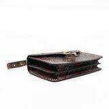 thumbnail 1973 Flap Top Handle Bag in in purple genuine python ghw - L'UXE LINK