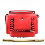 thumbnail Fendi Off RED Leather Dotcom Top Handle Bag - L'UXE LINK