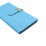 thumbnail bearn wallet goat b5 blue ghw R stamp - L'UXE LINK