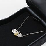 thumbnail PT18Y OVAL DI.40FVY MD FIREFLY PENDANT NECKLACE - L'UXE LINK