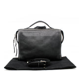 thumbnail men large top handle bag in leather gray - L'UXE LINK