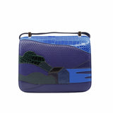 thumbnail CONSTANCE 24 mix alligator navy purple SHW STAMP C - L'UXE LINK