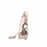 thumbnail SADDLE BAG MINI CROCODILE pink WITH BLACK CRYSTAL hardware - L'UXE LINK