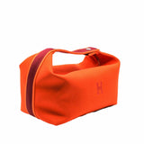 thumbnail BRIDE-A-BRAC POUCH LARGE FABRIC ORANGE PHW - L'UXE LINK