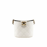thumbnail tote chain bag white lamb skin ghw seri29 - L'UXE LINK