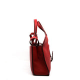 thumbnail halzan 31cm in tc leather red phw T stamp - L'UXE LINK