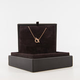 thumbnail finesse Q 18k rg full diamond necklace - L'UXE LINK