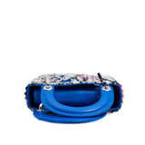 thumbnail mini lady art embroidery in fabric white/black/leather electric blue phw 2017 - L'UXE LINK