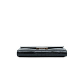 thumbnail constance long wallet with lizard buckle in CCD black C stamp - L'UXE LINK