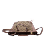 thumbnail small tote top handle crossbody in surpeme brown/beige ghw - L'UXE LINK