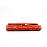 thumbnail kelly wallet crocodile 9T X stamp - L'UXE LINK
