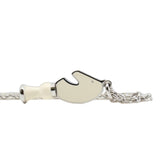 thumbnail collier cavia lier rodeo head necklace in white in phw - L'UXE LINK