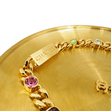 thumbnail plate pandent color crystal necklace in ghw - L'UXE LINK