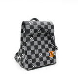 thumbnail side bag black white grid - L'UXE LINK