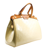 thumbnail BREA HANDBAG MONOGRAM VERNIS MM milky White PATENT GHW - L'UXE LINK