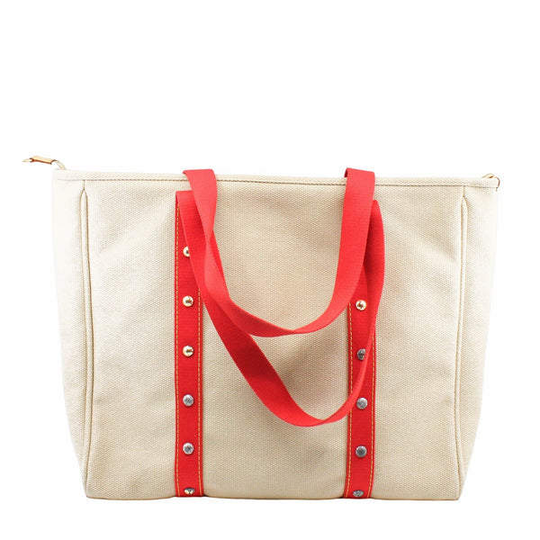 ANTIGUA tote large  beige red ghw