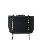 thumbnail small flap bag in velvet black ghw seriL13U93E1 - L'UXE LINK