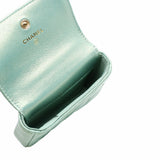 thumbnail glitting blue card holder with chain pearl phw - L'UXE LINK