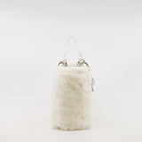 thumbnail lady mini white fur with blue crystal PHW - L'UXE LINK