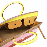 thumbnail birkin 35 SILLIER espom AA line rainbow in lime/sesame/confetti/terre bat Y STAMP PHW - L'UXE LINK
