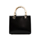 thumbnail lady old medium with badges in leather black phw - L'UXE LINK