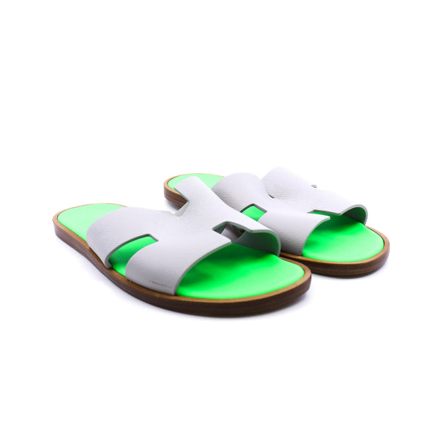 Izmir sandal in leather gray/green #42