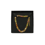 thumbnail plate pandent color crystal necklace in ghw - L'UXE LINK