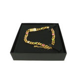 thumbnail plate pandent color crystal necklace in ghw - L'UXE LINK