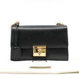 thumbnail padlock large leather black ghw - L'UXE LINK