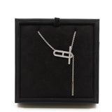 thumbnail ever chaine d'ancre diamond necklace in 18k wg 0.37CT - L'UXE LINK