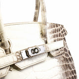 thumbnail BIRKIN 30 BLANC HIMALAYA NILOTICUS CROCODILE phw stamp T - L'UXE LINK