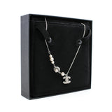thumbnail cc necklace with cc pearl logo and pearls - L'UXE LINK
