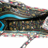 thumbnail large boot tote with heart embroidary in fabric black/white - L'UXE LINK