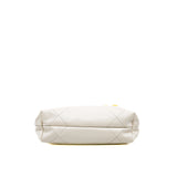 thumbnail small 22 in leather white ghw#J4X11xxx - L'UXE LINK