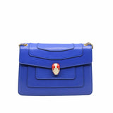thumbnail SERPENTI DOUBLE FLAP CHAIN BAG BLUE GHW - L'UXE LINK