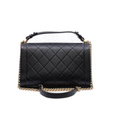 thumbnail medium top handle click Label Shoulder Bag in calfskin black ghw seri 23 - L'UXE LINK
