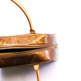 thumbnail tote in patent gold - L'UXE LINK