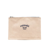 thumbnail zippy clutch in fabric beige - L'UXE LINK