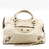 thumbnail city medium leather beige Antique Brass - L'UXE LINK