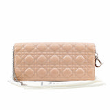 thumbnail Dior Beige Quilted Cannage Patent Leather Lady Dior Chain Clutch PHW - L'UXE LINK