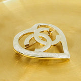thumbnail cc logo heart brooch in light ghw - L'UXE LINK