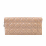 thumbnail Dior Beige Quilted Cannage Patent Leather Lady Dior Chain Clutch PHW - L'UXE LINK