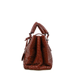 thumbnail roma medium in leather brick color - L'UXE LINK