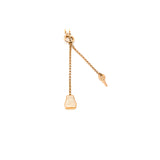 thumbnail 18k rose gold lock necklace diamonds - L'UXE LINK