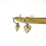 thumbnail heart pandent earring in light ghw - L'UXE LINK