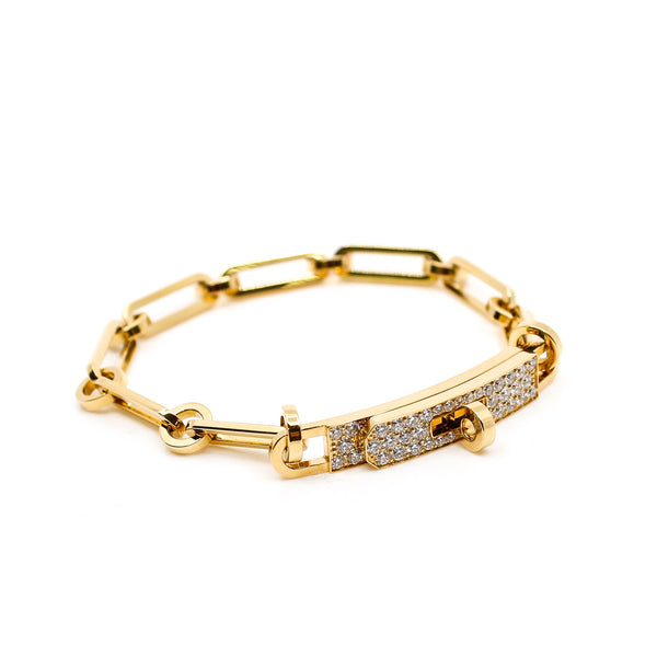 kelly chain 18k rose gold bracelet
