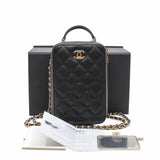 thumbnail camera case with handle black caviar ghw aktpae72 - L'UXE LINK